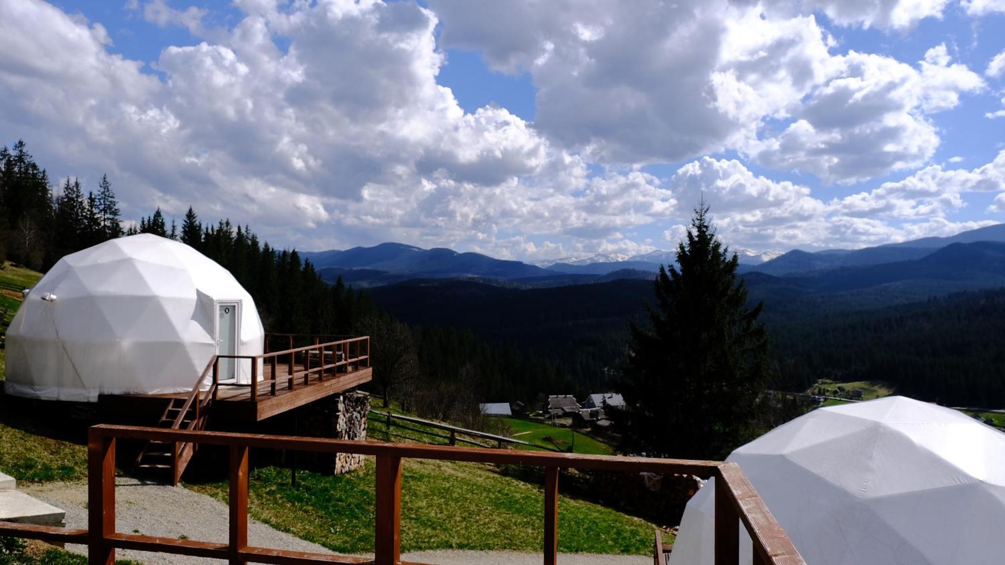 Глемпінг Де Вайб Otel Vorokhta Dış mekan fotoğraf