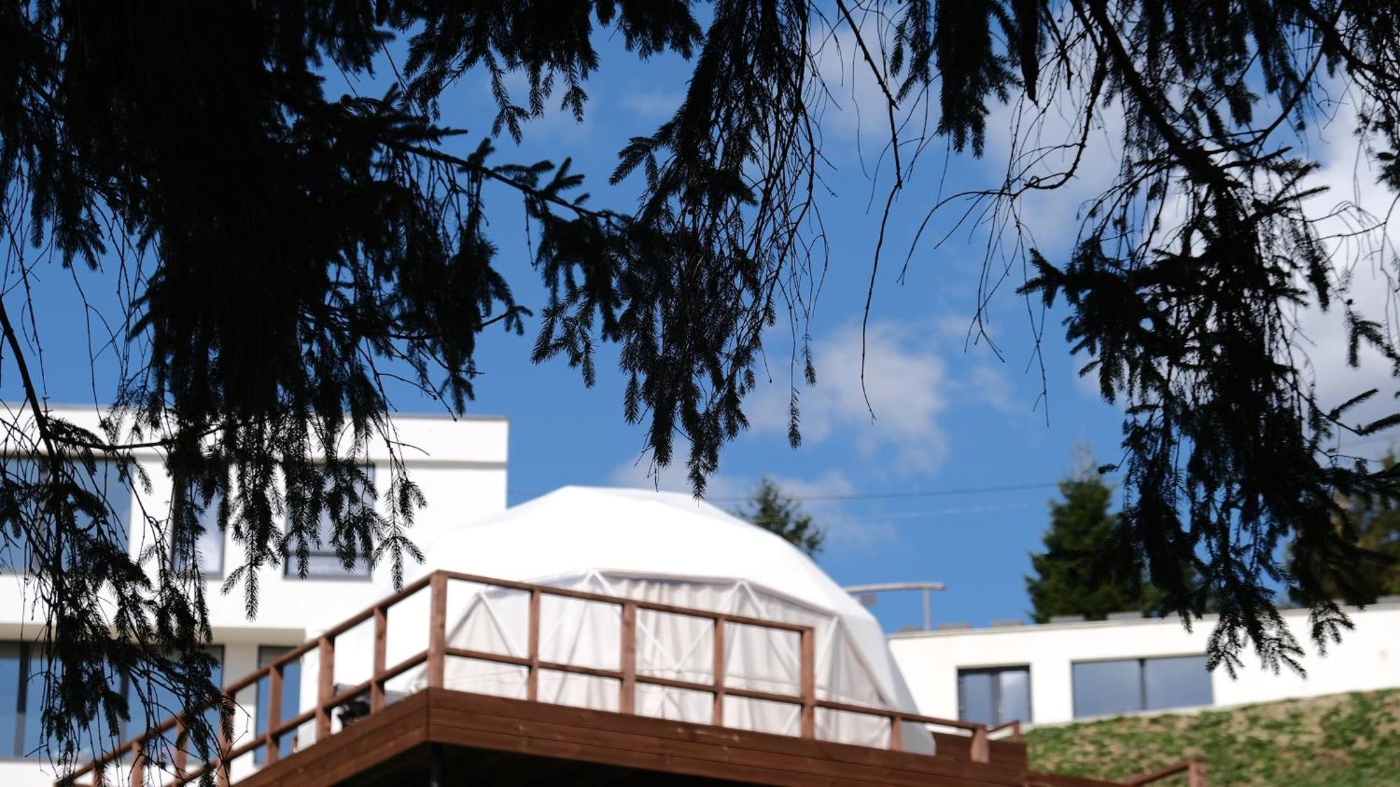 Глемпінг Де Вайб Otel Vorokhta Dış mekan fotoğraf